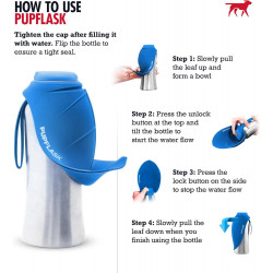 PupFlask Botella de Agua para Perros Grandes Acero Inoxidable 27OZ