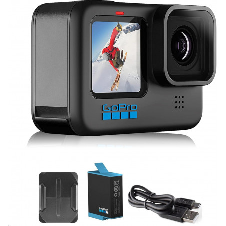 GoPro HERO10 Black - Cámara de Acción Impermeable con Empaque E-Commerce